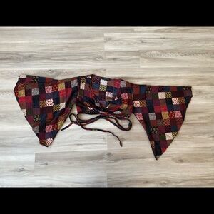 Hers & Mine crop quilted wrap around top